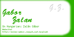 gabor zalan business card