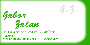 gabor zalan business card